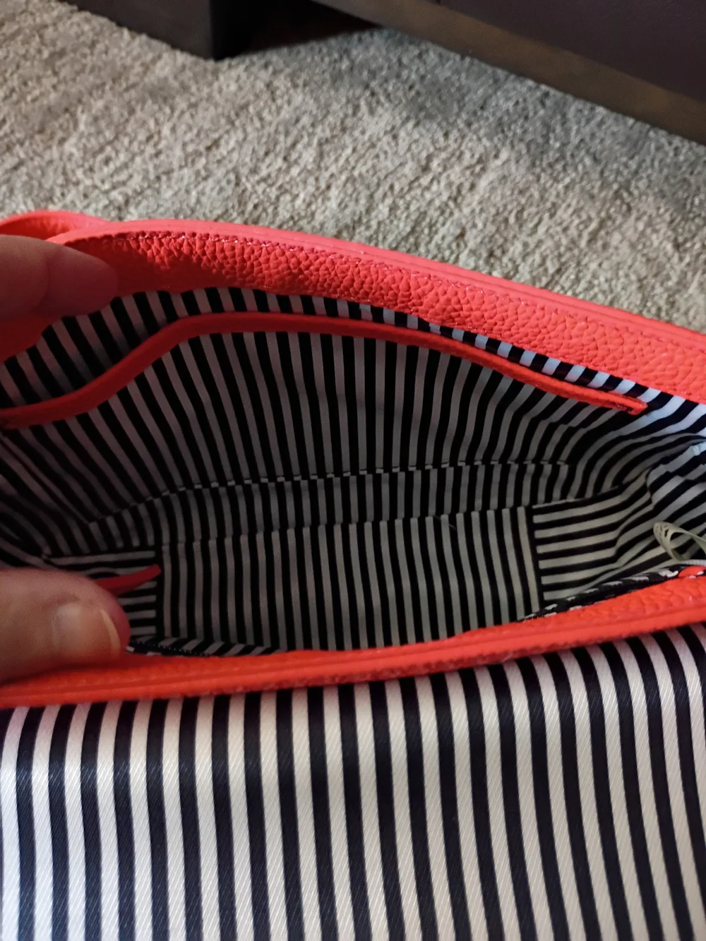 kate spade coral pebbled leather crossbody with tassel
